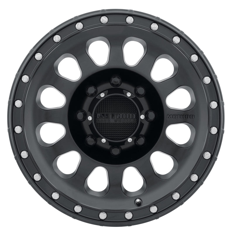 Method MR315 17x8.5 0mm Offset 8x6.5 130.81mm CB Matte Black Wheel