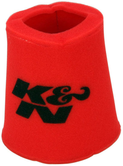 K&N Airforce PreCleaner Round Tapered Red Air Filter Foam Wrap 6in Base ID x 5in Top ID x 9in H