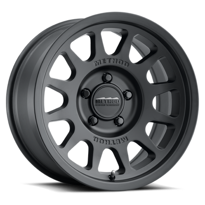 Method MR703 17x8.5 0mm Offset 5x5 71.5mm CB Matte Black Wheel