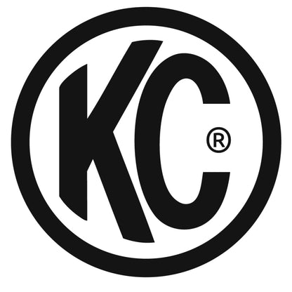 KC HiLiTES 6in. Round Hard Cover for Daylighter/SlimLite/Pro-Sport (Single) - Black w/White KC Logo