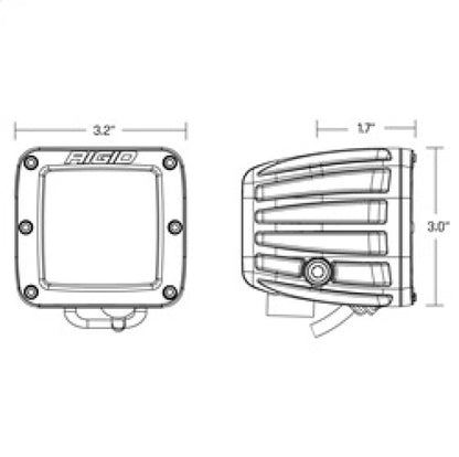 Rigid Industries D-Series SAE Fog Yellow/White Pair