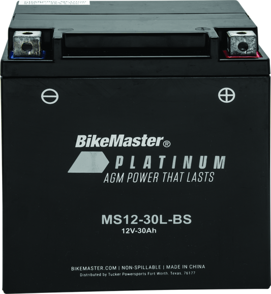 BikeMaster AGM Battery - MS12-30L-BS