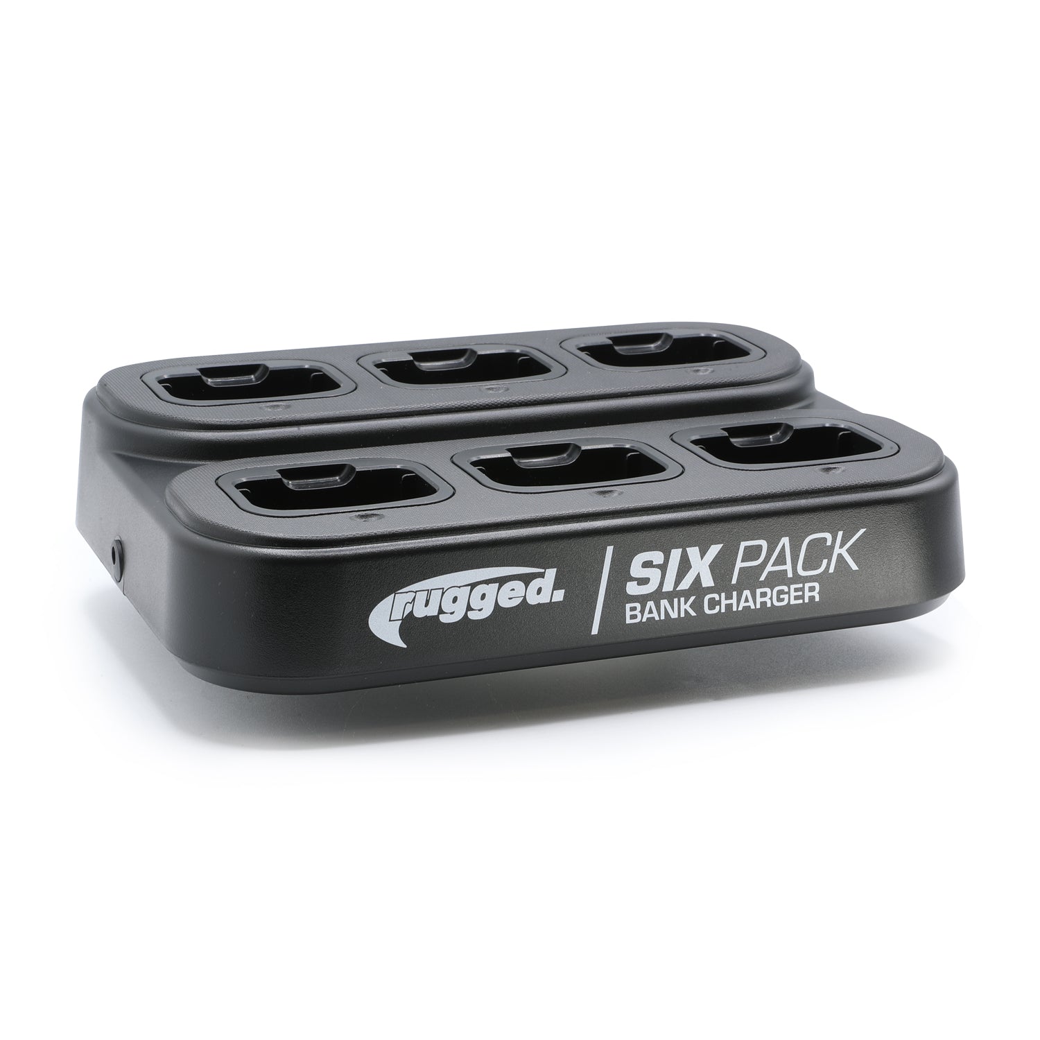 6 Pack - Rugged GMR2 PLUS - GMRS and FRS Two Way Handheld Radios with Bank Charger - Safety Orange