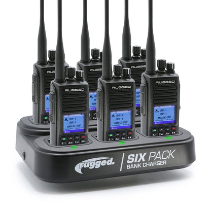 6 PACK - Choose Your Business Band Two Way Handheld Radio - RDH-X - Safety Yellow