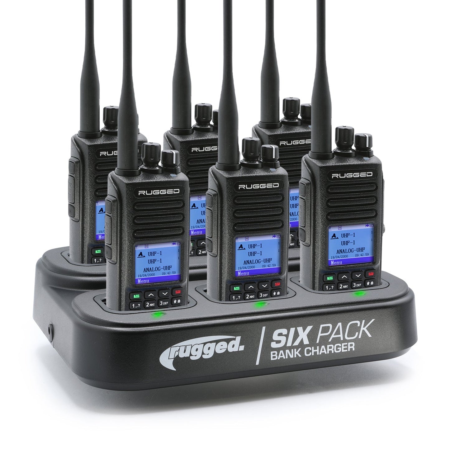 6 PACK - Choose Your Business Band Two Way Handheld Radio - RDH-16 - UHF Black
