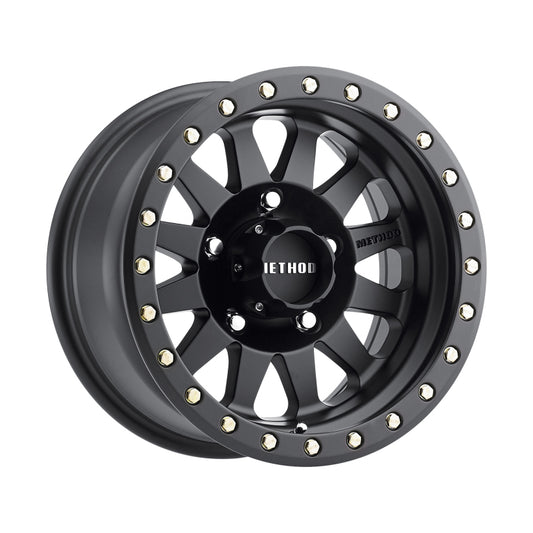 Method MR304 Double Standard 15x10 -50mm Offset 5x4.5 83mm CB Matte Black Wheel