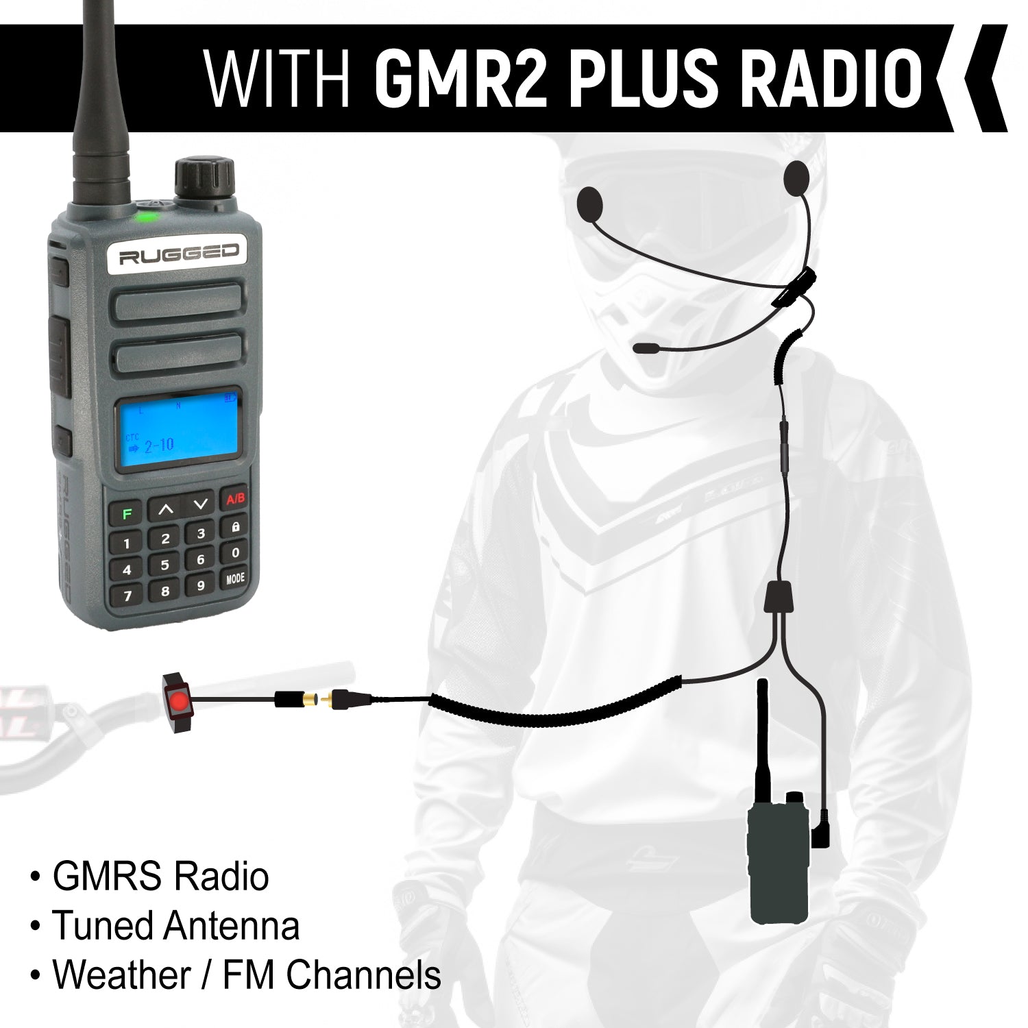 CONNECT BT2 Bluetooth Moto Kit with Radio - Without Radio