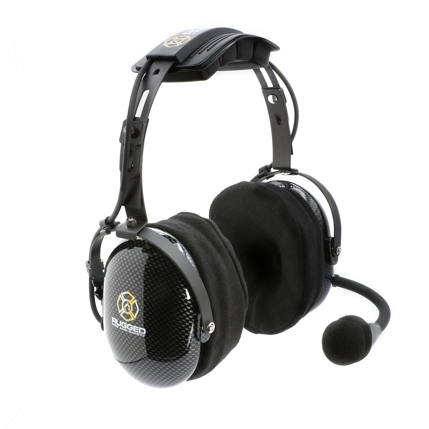 FHS Over-The-Head Fire Safety Industrial Headset - With Mic On/Off Button / No Cable