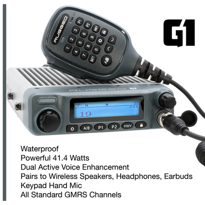 Toyota Tacoma 4Runner Sequoia Lexus Two-Way GMRS Mobile Radio Kit - GMR25 Waterproof