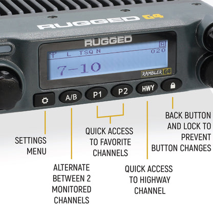 Radio Kit Lite - Rambler G4 GMRS Band Mobile Radio with Stealth Antenna