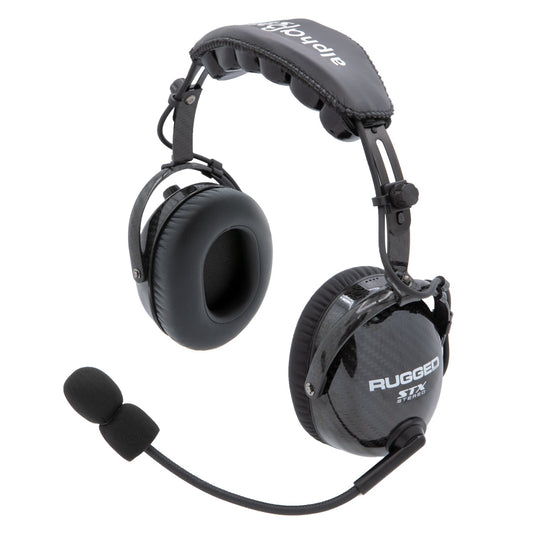 AlphaBass Carbon Fiber Stereo Headset with Bass Boost and Volume Control (OTH and BTH) - Over The Head