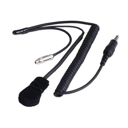 4C IMSA Wired Coil Cord Helmet Kit with Mic and 3.5mm Jack