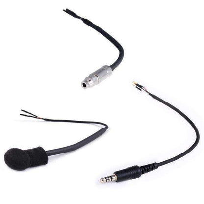 Peltor 4-Conductor Helmet Kits - Speakers / M102 Military Mic / Straight