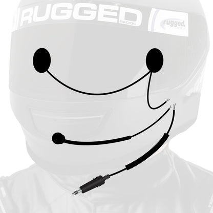Peltor 4-Conductor Helmet Kits - Mic / 1/8  Ear Bud Jack / Straight