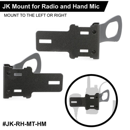 Handheld Radio Grab Bar Mount for Jeep Wrangler JK JKU JL and Gladiator JT - JK - Radio/Hand Mic Mount