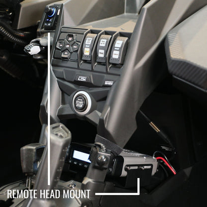 Can-Am Maverick X3 Complete Communication Kit with Bluetooth Intercom and 2-Way Radio - 696 PLUS / M1 VHF Business Band / Top Mount