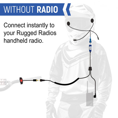 MOTO MAX Complete Motorcycle Communication Kit with Heavy-Duty OFFROAD Cables - R1