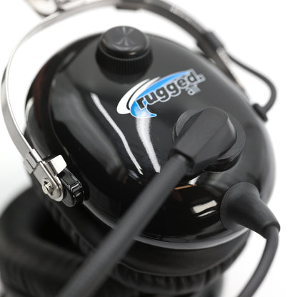 Rugged Air RA950 ANR Stereo General Aviation Pilot Headset
