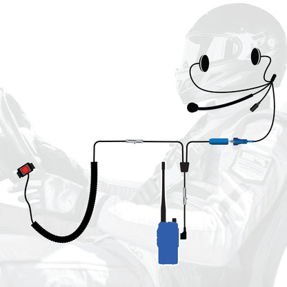 RUGGED Wired Driver Only Communication Kit with R1 Radio - Kit with Earbuds