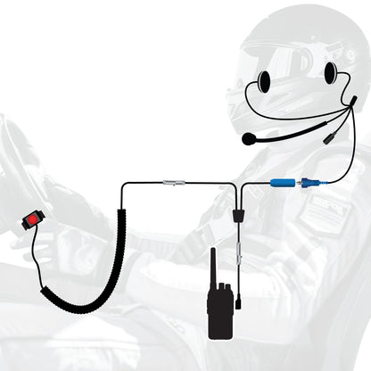 RUGGED Wired Driver Only Communication Kit with RDH16 Radio - Kit with Helmet Speakers
