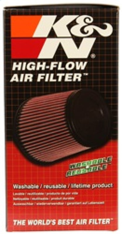 K&N Universal Chrome Oval Tapered Air Filter - 2in Flg ID x 4in OS L 3in OS W x 2.75in H