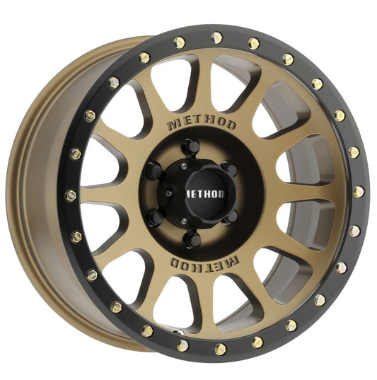 Method MR305 NV 18x9 0mm Offset 6x5.5 108mm CB Method Bronze/Black Street Loc Wheel