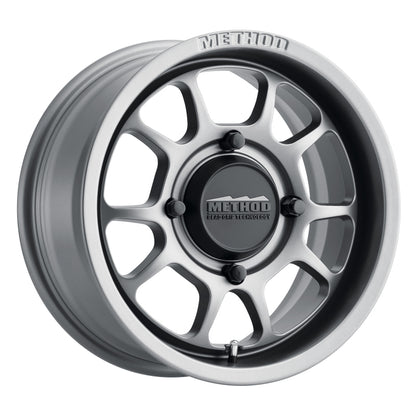 Method MR409 Bead Grip 15x7 / 5+2/38mm Offset / 4x156 / 132mm CB Steel Grey Wheel