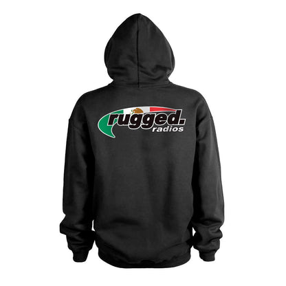 Rugged Radios MEXICAN FLAG Pullover Hoodie - Black - SM
