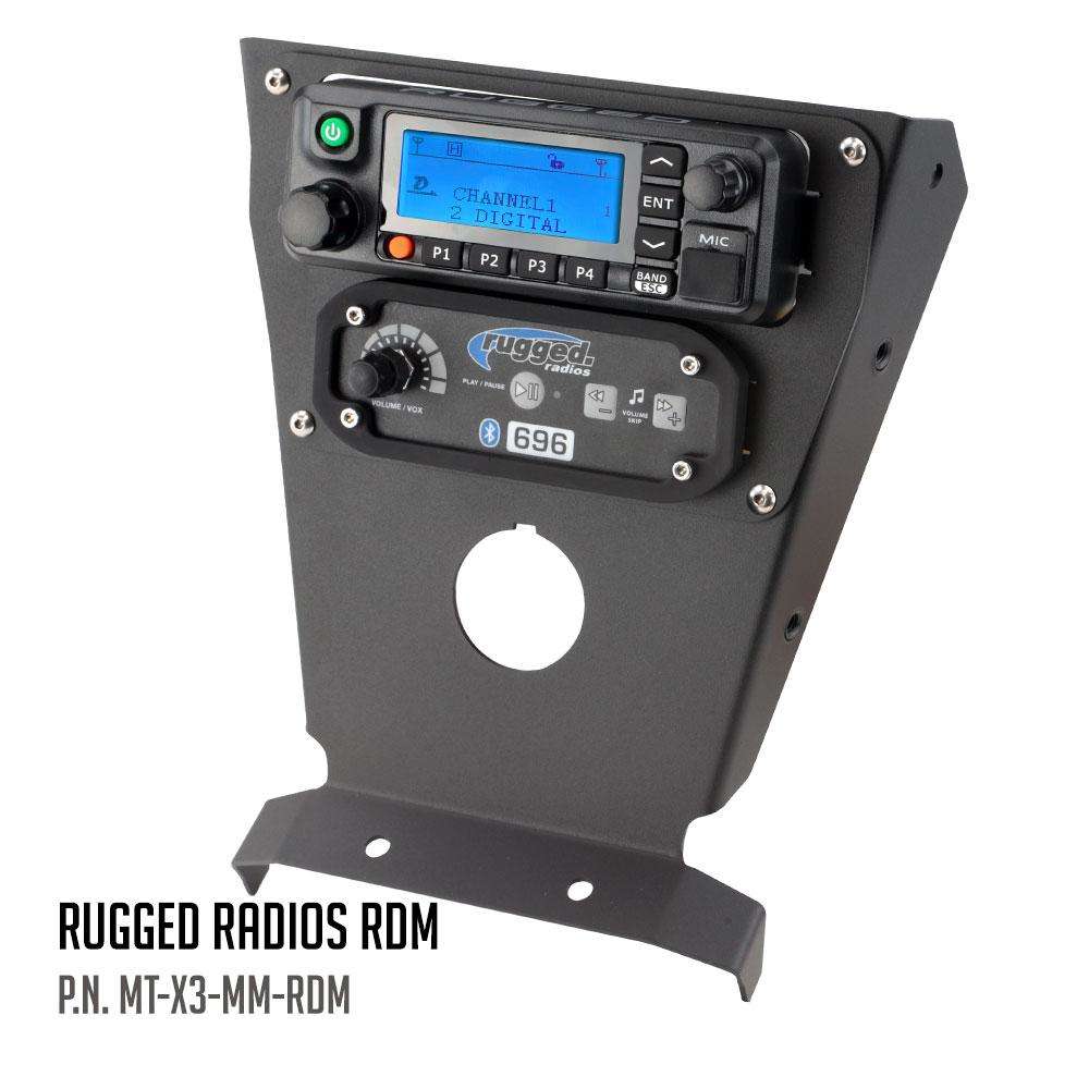 Can-Am X3 Multi Mount Kit for Rugged UTV Intercoms and Radios - Rugged M1/G1/G4/RM45/RM60/GMR45