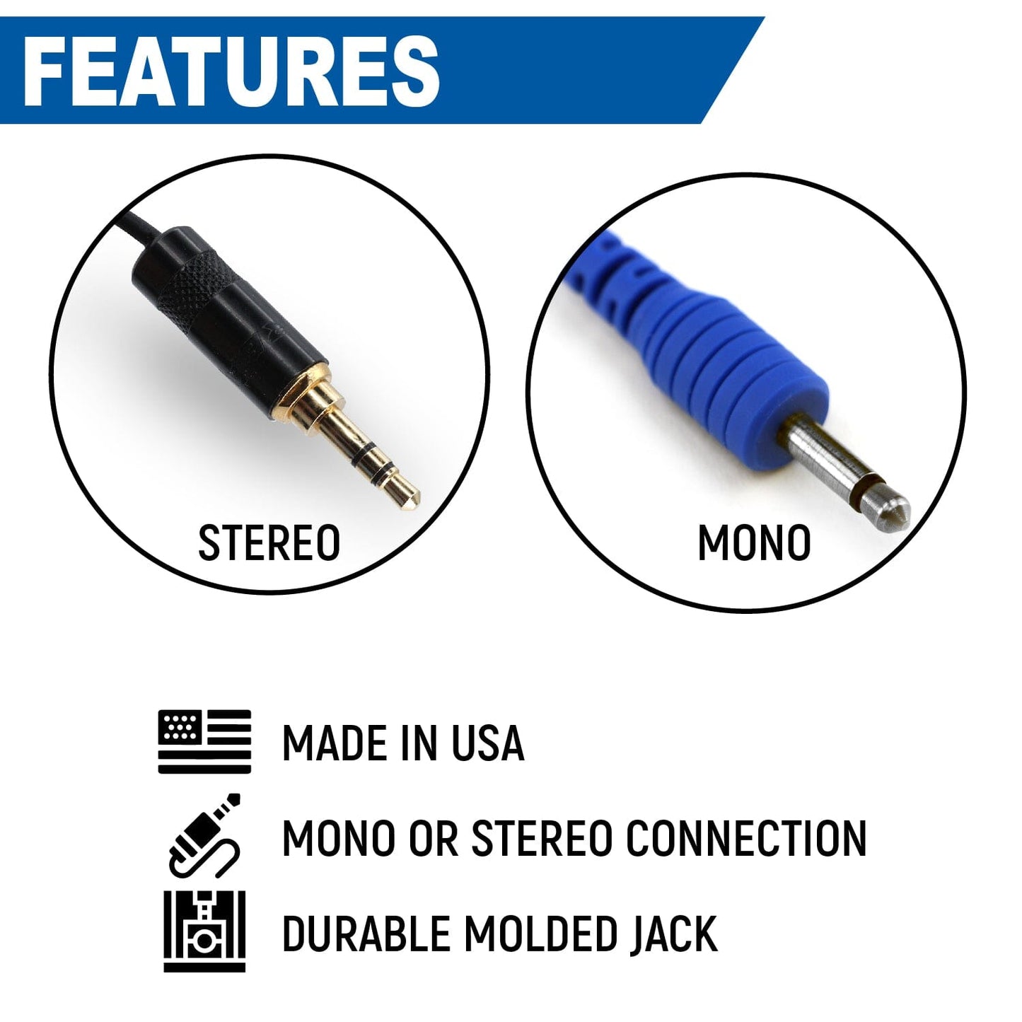 Challenger Semi-Custom Molded Ear Bud Speakers with 1/8  Plug - Mono