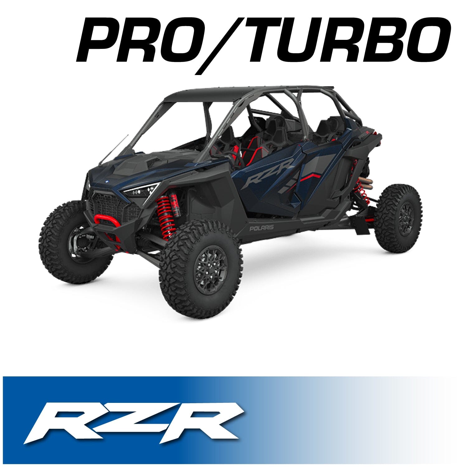 Polaris RZR PRO XP - Turbo R - Pro R - Complete Communication Kit with Bluetooth Intercom and 2-Way Radio - 696 PLUS Remote Head / G1 GMRS / Center Mount