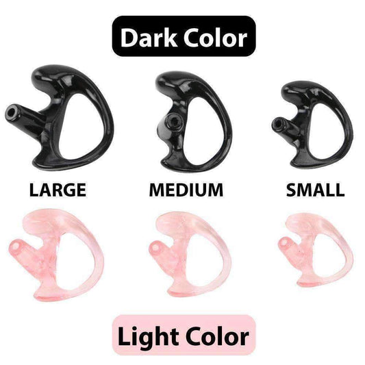 Rubber Ear Mold Buds for Acoustic Tubes - Right Ear / Light Color