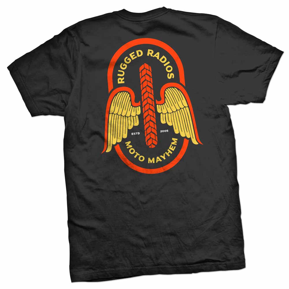 Rugged Radios MOTO MAYHEM T-Shirt - Black - MD