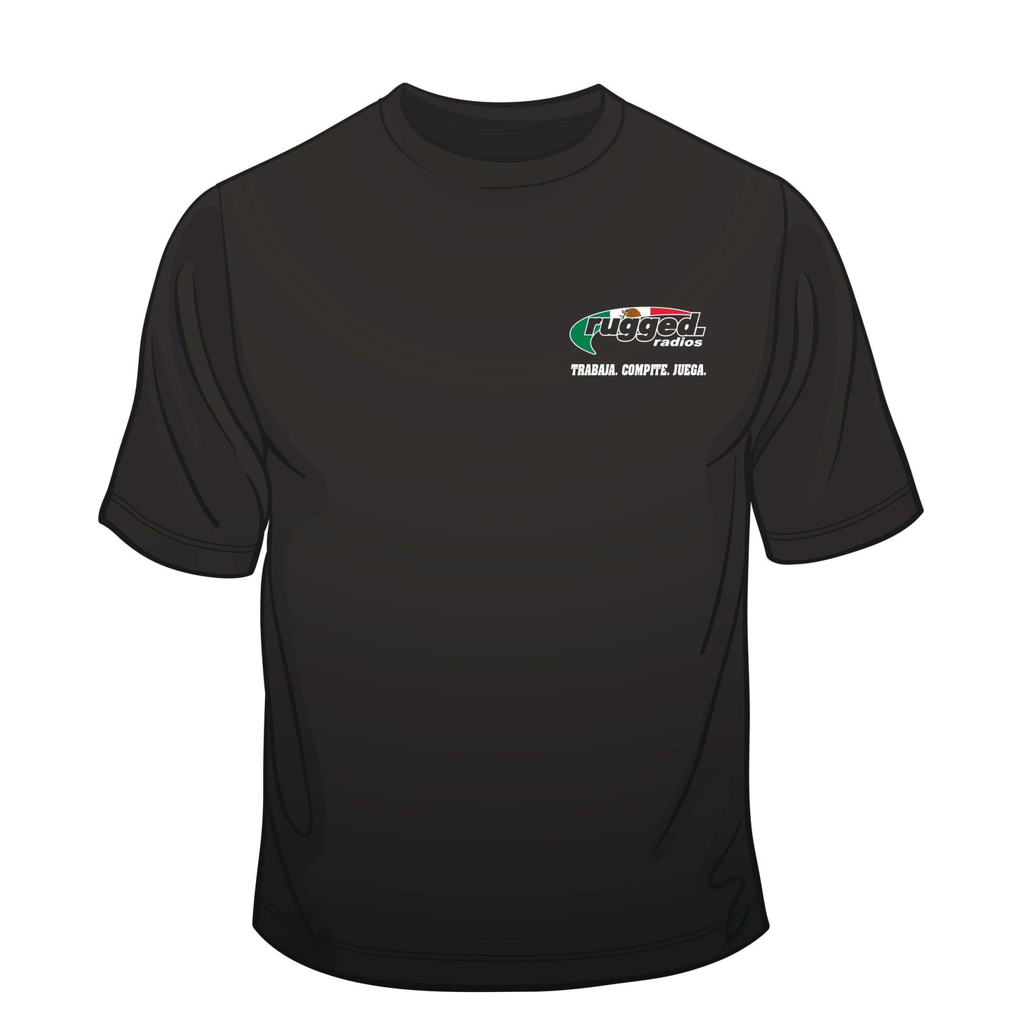 Rugged Radios MEXICAN FLAG T-Shirt - Black - Large