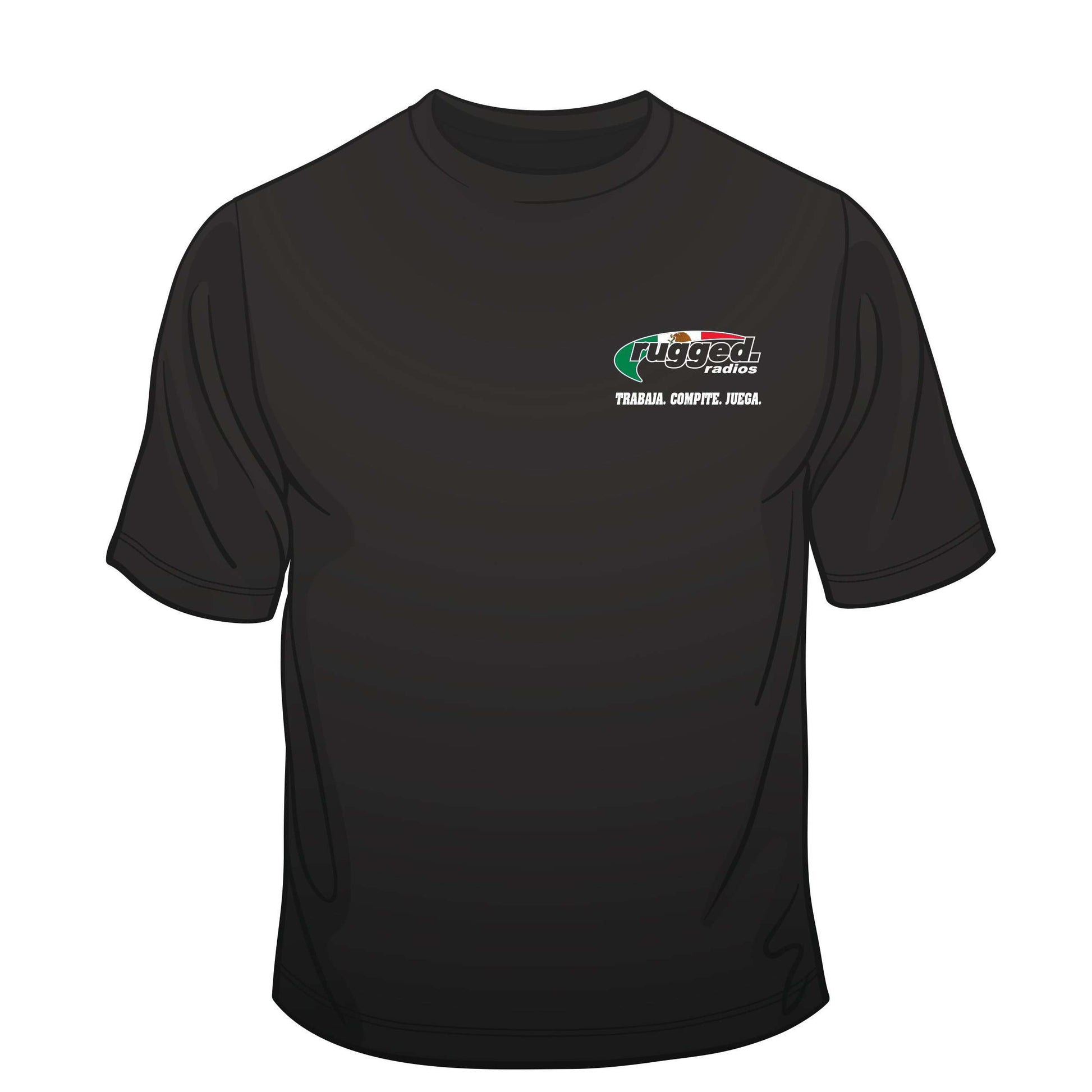 Rugged Radios MEXICAN FLAG T-Shirt - Black - Extra Large
