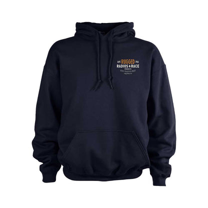 Rugged Radios VINTAGE RACE Pullover Hoodie - Navy Blue - Extra Large