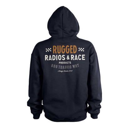 Rugged Radios VINTAGE RACE Pullover Hoodie - Navy Blue - Extra Large